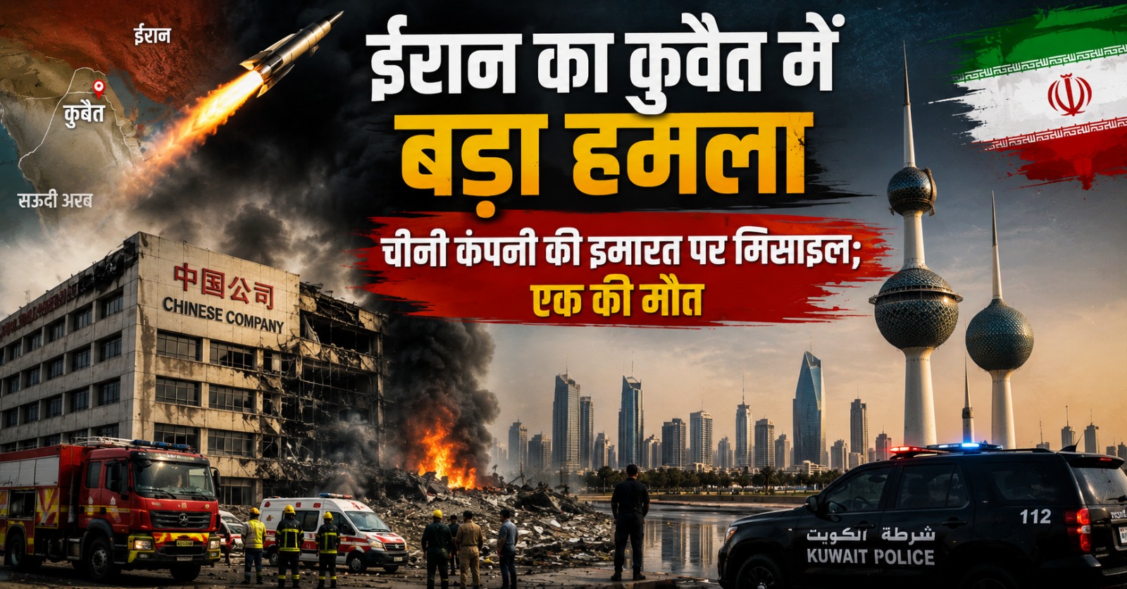 ईरान का कुवैत में मिसाइल हमला, चीनी फर्म तबाह